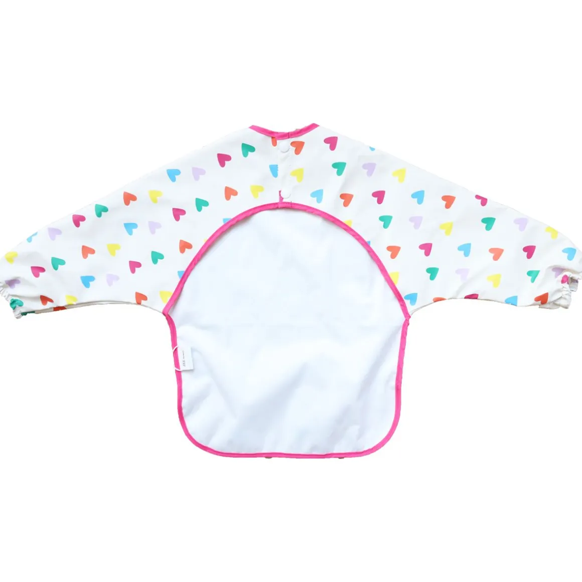 Bavoir tablier manches longues multicœurs 1-3 ans