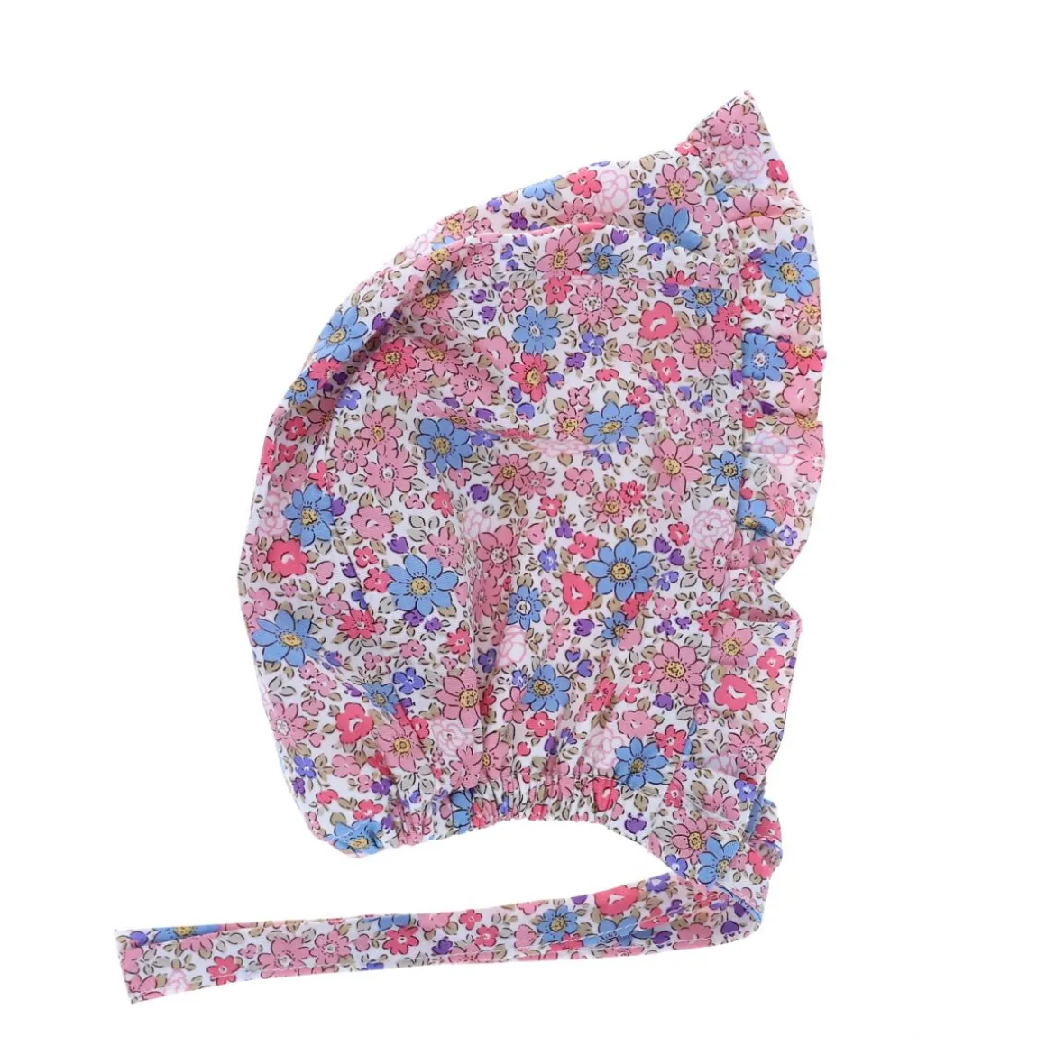 Béguin fleuri bleu et rose 0-6 mois