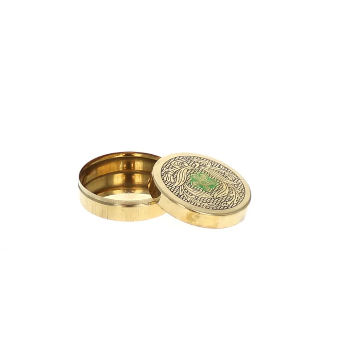 Boite dorée et verte