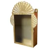 Boite niche en laiton coquillage