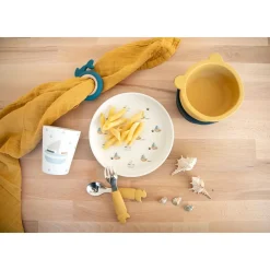 Bol ours silicone moutarde
