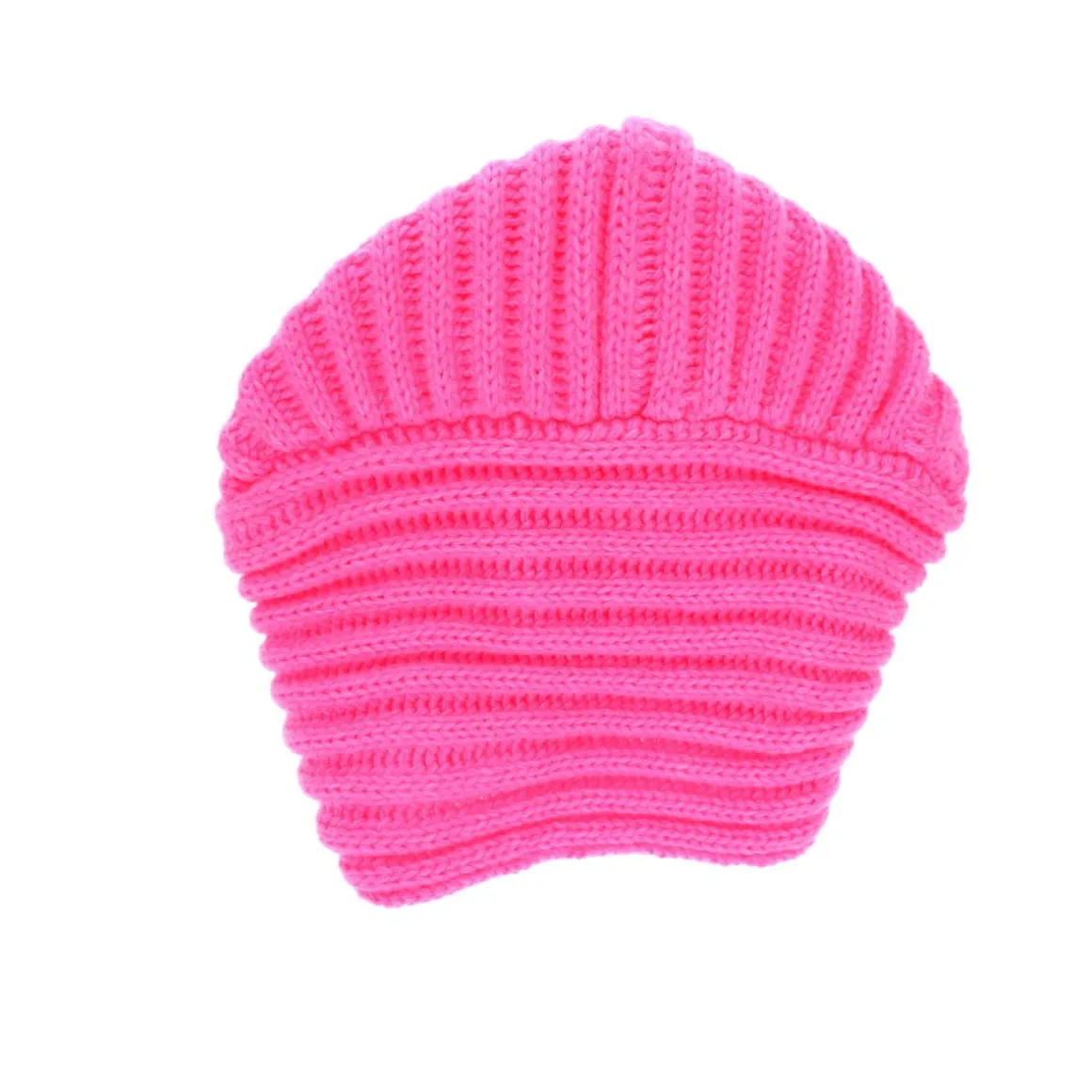 Bonnet turban côtelé neon pink adulte