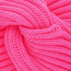 Bonnet turban côtelé neon pink adulte