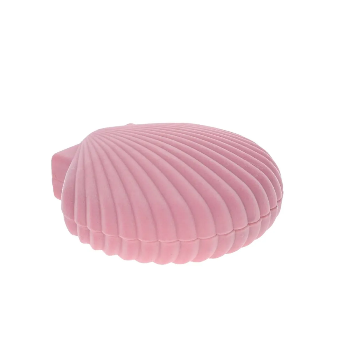 Boîte à bijoux velours grand coquillage rose