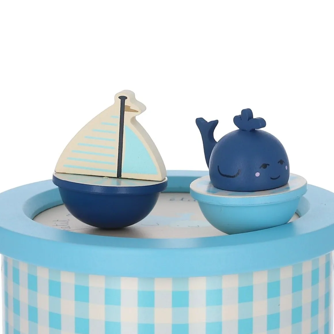 Boîte à musique bateau et baleine