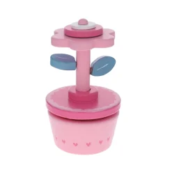 Boîte à musique fleur rose