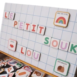 Boîte alphabet magnétique et images