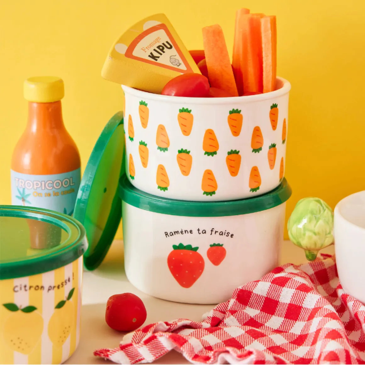 Boîte de conservation avec couvercle carottes