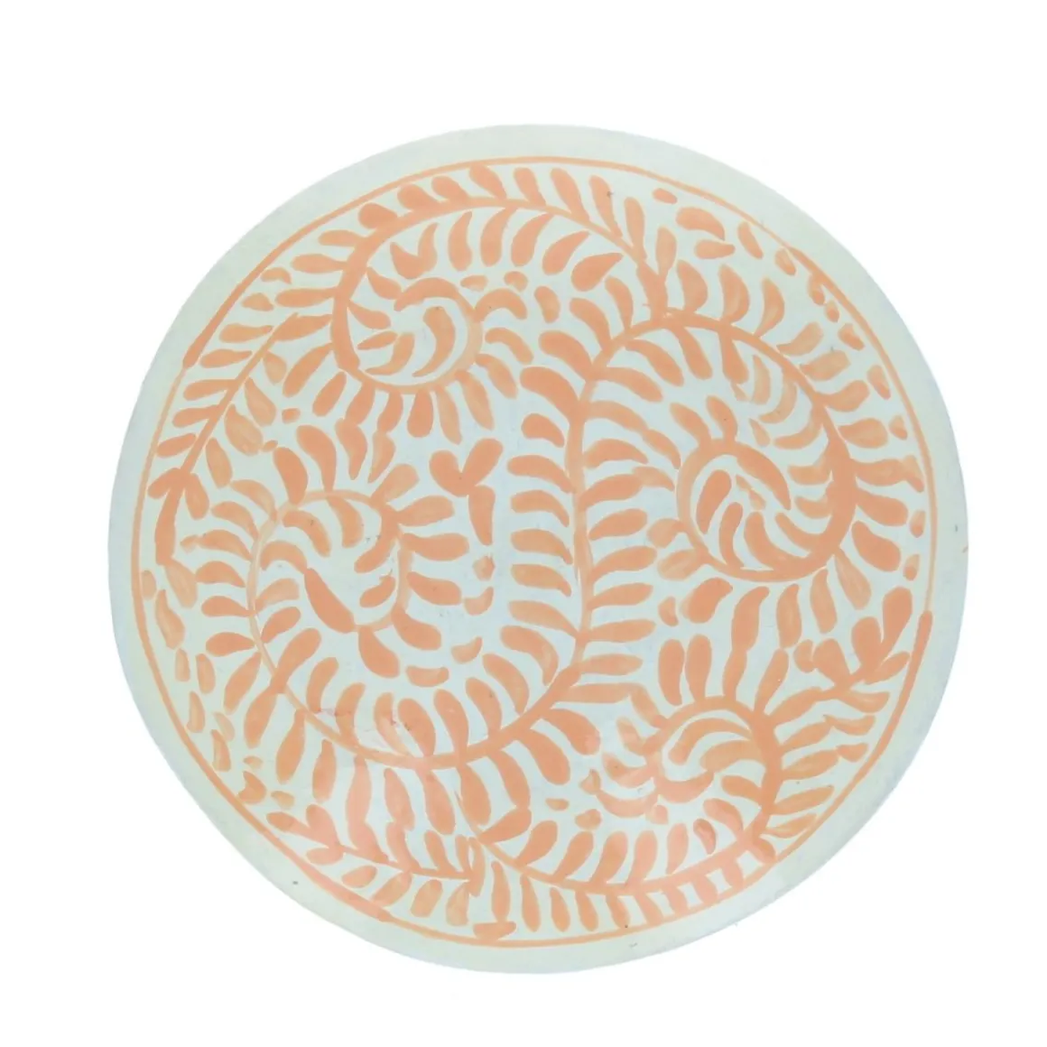 Boîte ronde à motifs orange