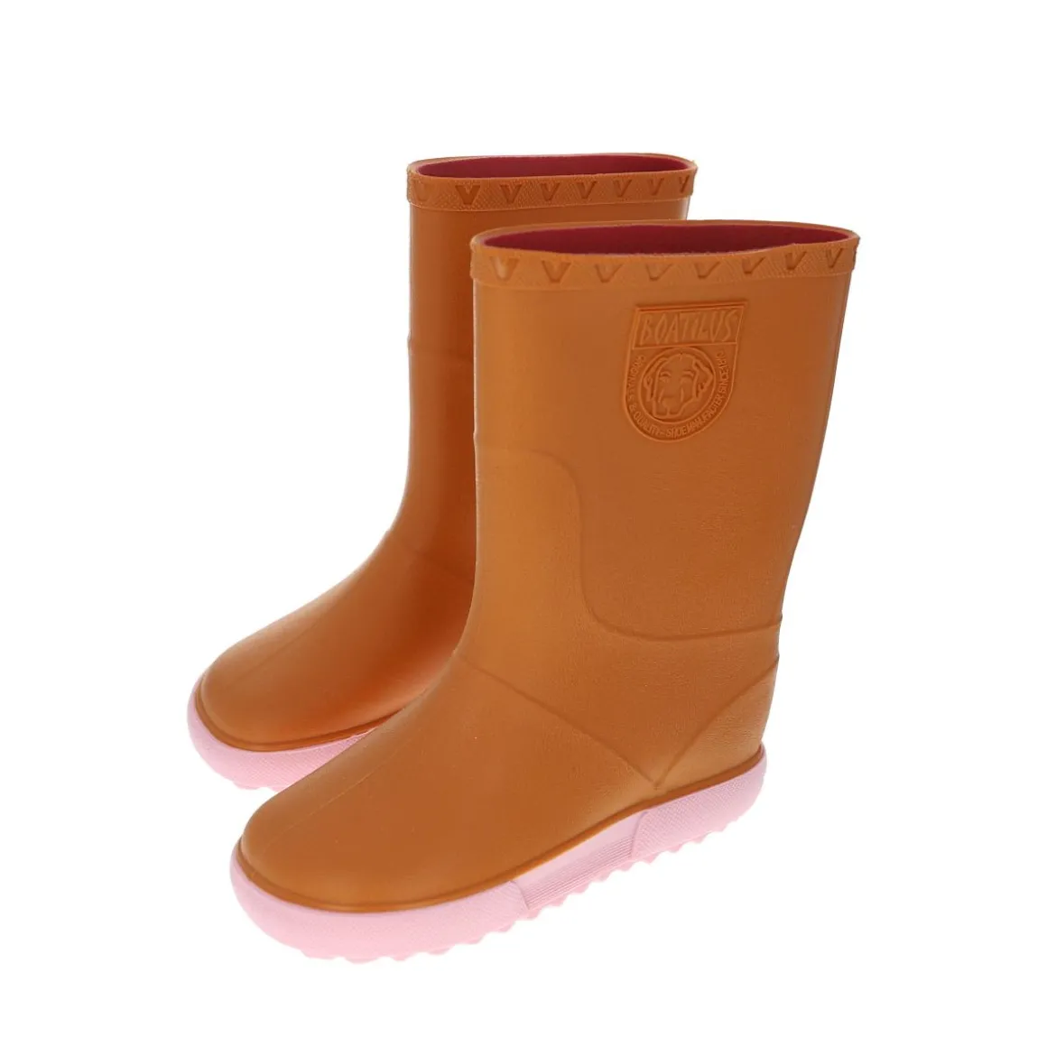 Bottes de pluie bébé Moutarde et Rose 22-23