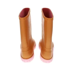 Bottes de pluie bébé Moutarde et Rose 22-23