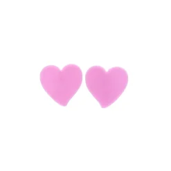 Boucles d'oreilles cœur rose
