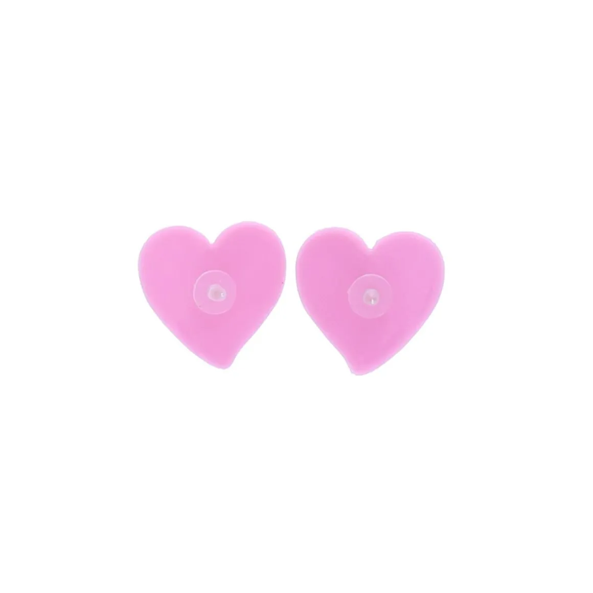 Boucles d'oreilles cœur rose
