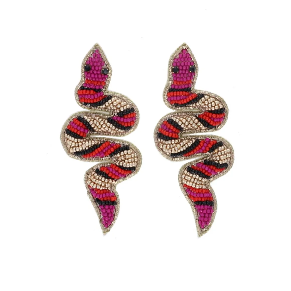 Boucles d'oreilles en perles serpent