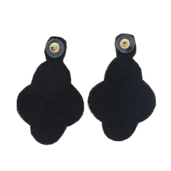 Boucles d'oreilles en perles fleur rose et or
