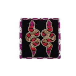 Boucles d'oreilles en perles serpent
