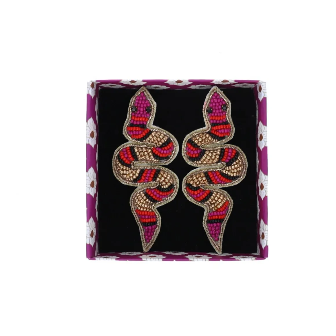 Boucles d'oreilles en perles serpent