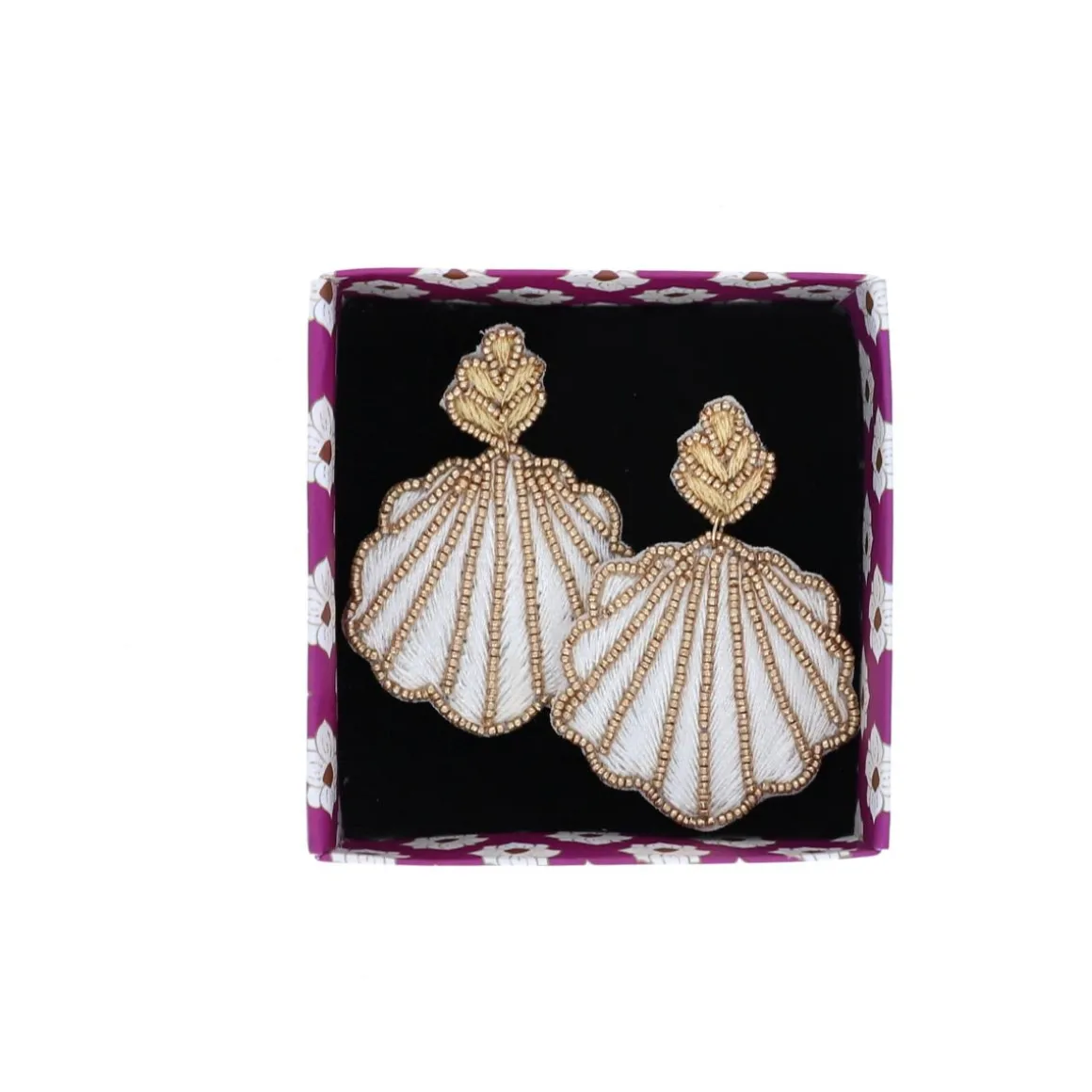Boucles d'oreilles en perles coquillage