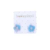 Boucles d'oreilles fleurs bleues