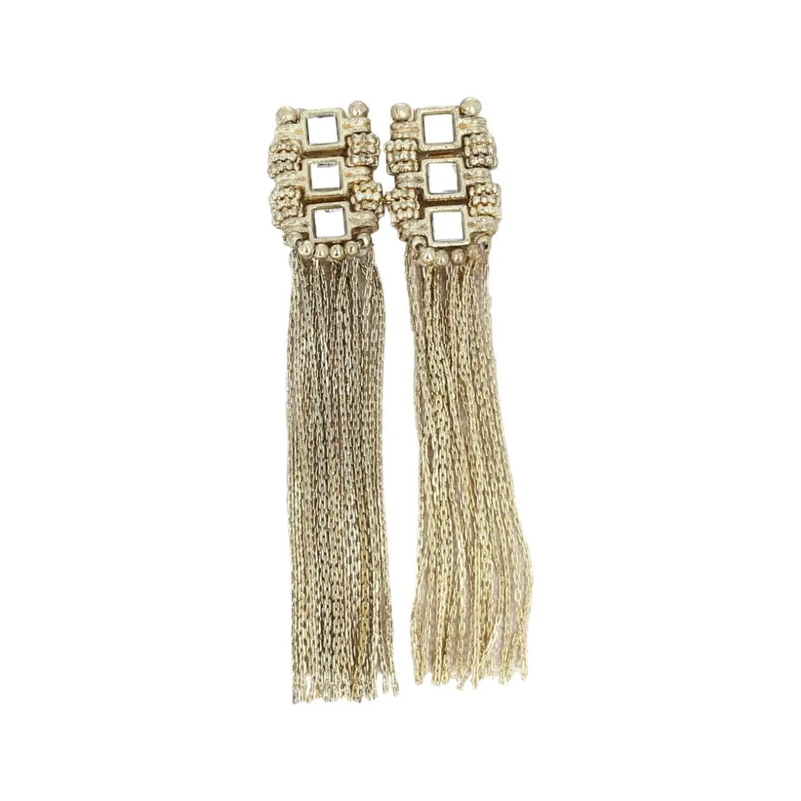 Boucles d'oreilles Indiennes longues Meera - Mariage Indien