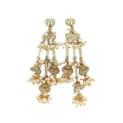 Boucles d'oreilles Indiennes longues Indira - Mariage Indien