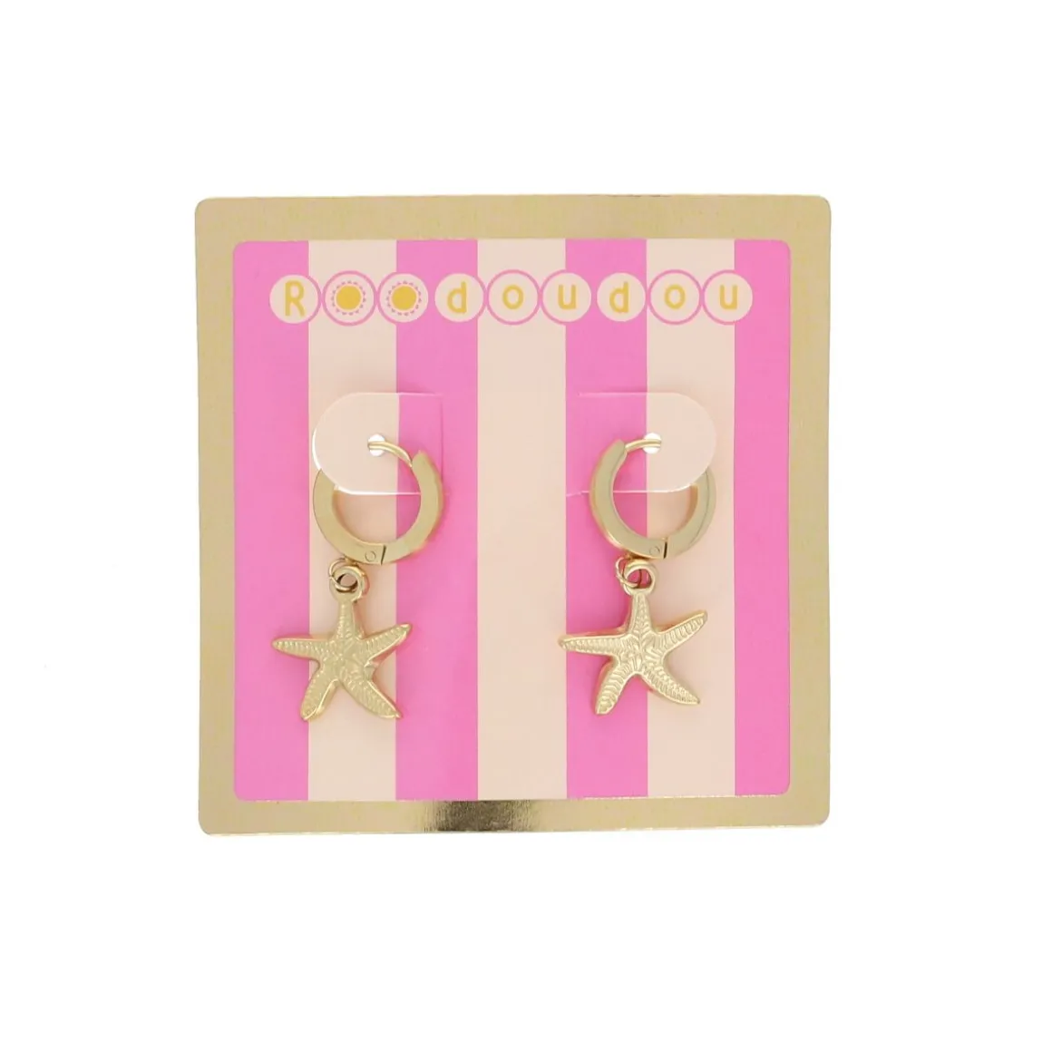 Boucles d'oreilles mini créoles étoile de mer