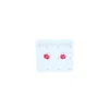 Boucles d'oreilles petites marguerites rouge