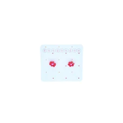 Boucles d'oreilles petites marguerites rouge