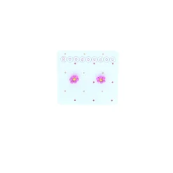 Boucles d'oreilles petites marguerites rose