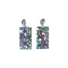 Boucles d'oreilles strass multicolores