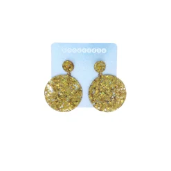 Boucles d'oreilles strass dorées