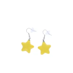 Boucles d'oreilles étoile jaune