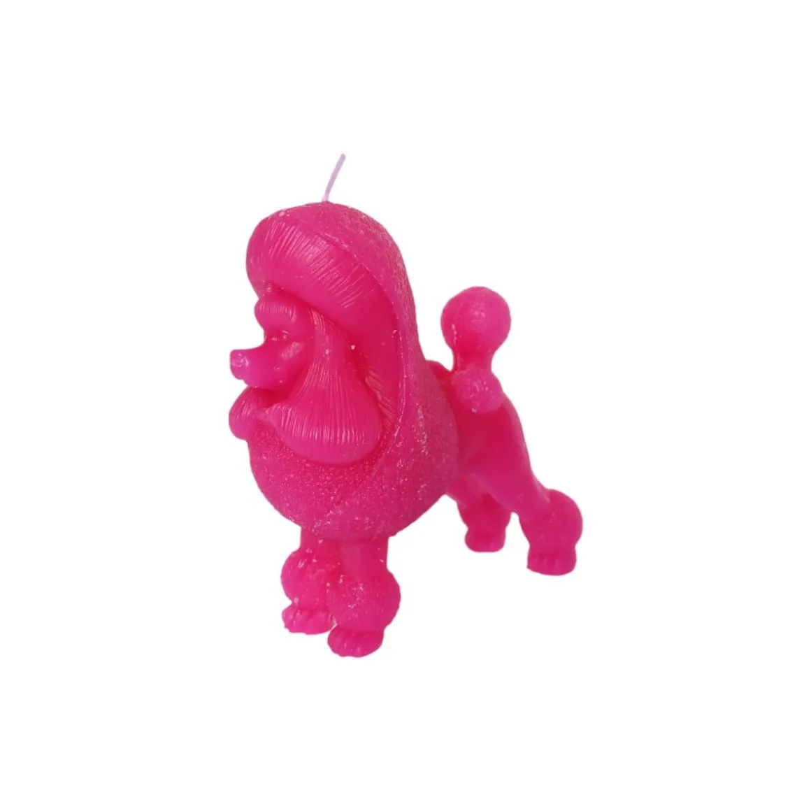 Bougie caniche royal rose