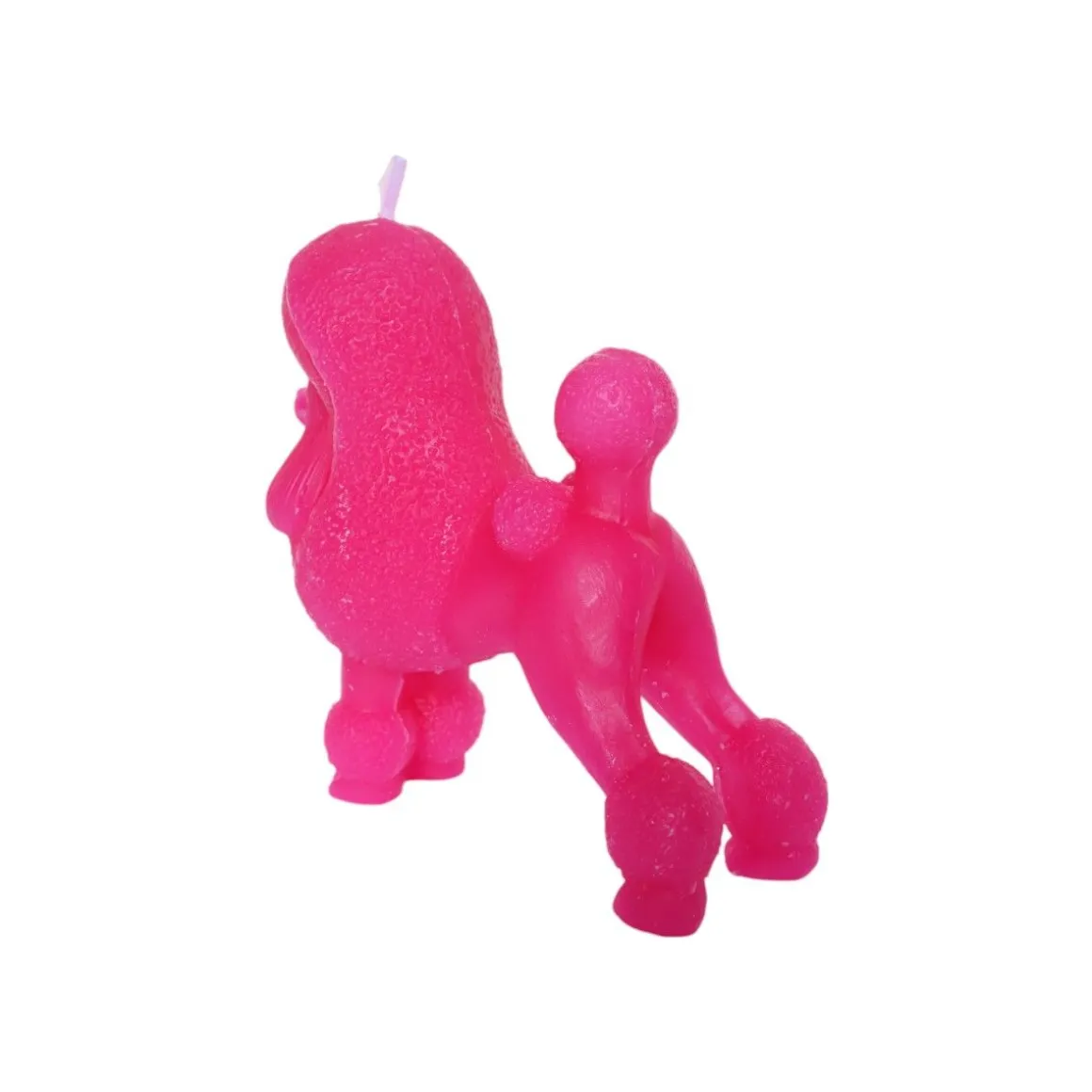 Bougie caniche royal rose