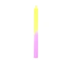 Bougie chandelier bicolore jaune et rose