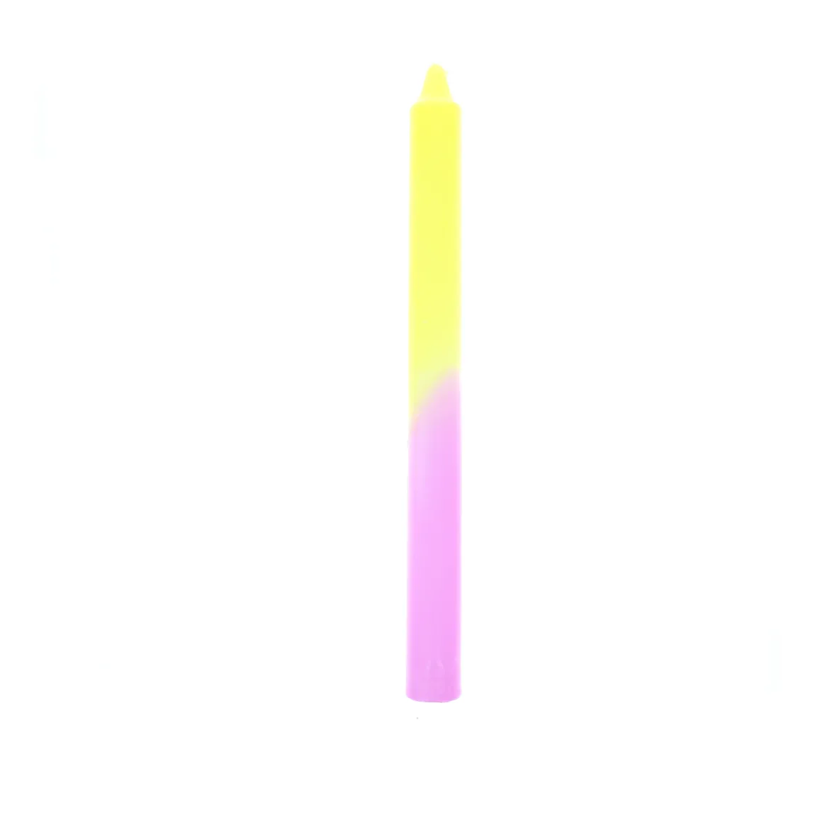 Bougie chandelier bicolore jaune et rose