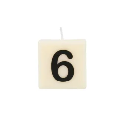 Bougie chiffre 6