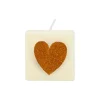 Bougie coeur gold