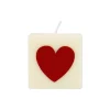Bougie coeur rouge