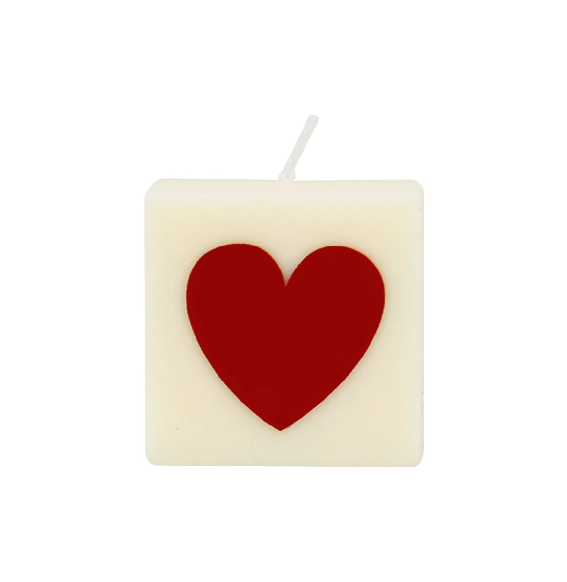 Bougie coeur rouge