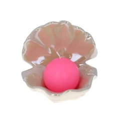 Bougie coquillage rose