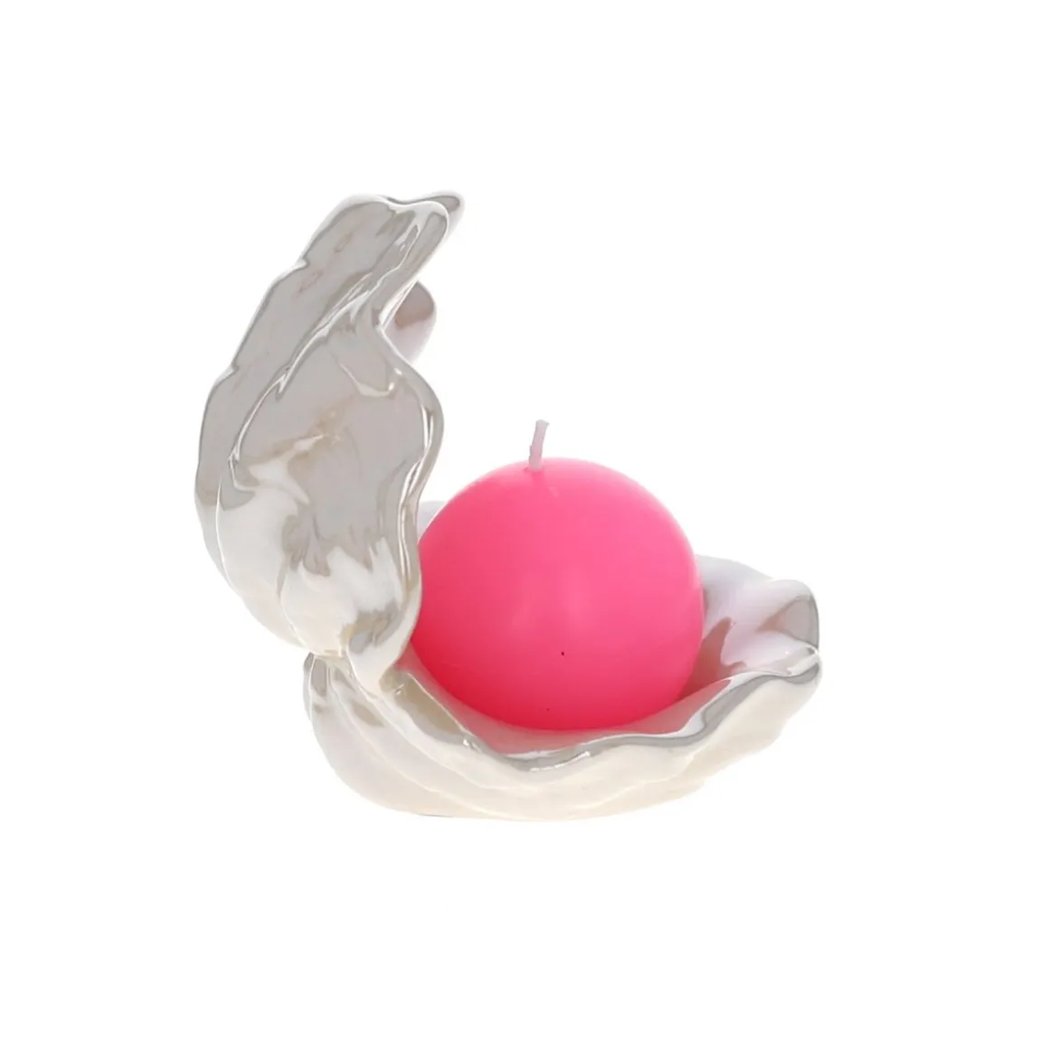 Bougie coquillage rose