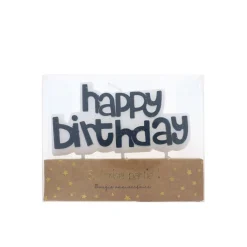 Bougie "happy birthday" bleu