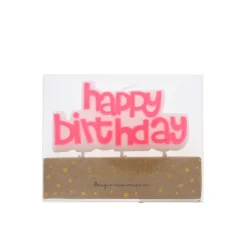 Bougie Happy birthday rose
