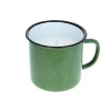 Bougie mug émaillé vert