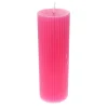 Bougie striée rose fuchsia