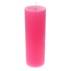 Bougie striée rose fuchsia