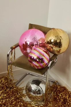 Boule à facettes disco mordorée 30 cm