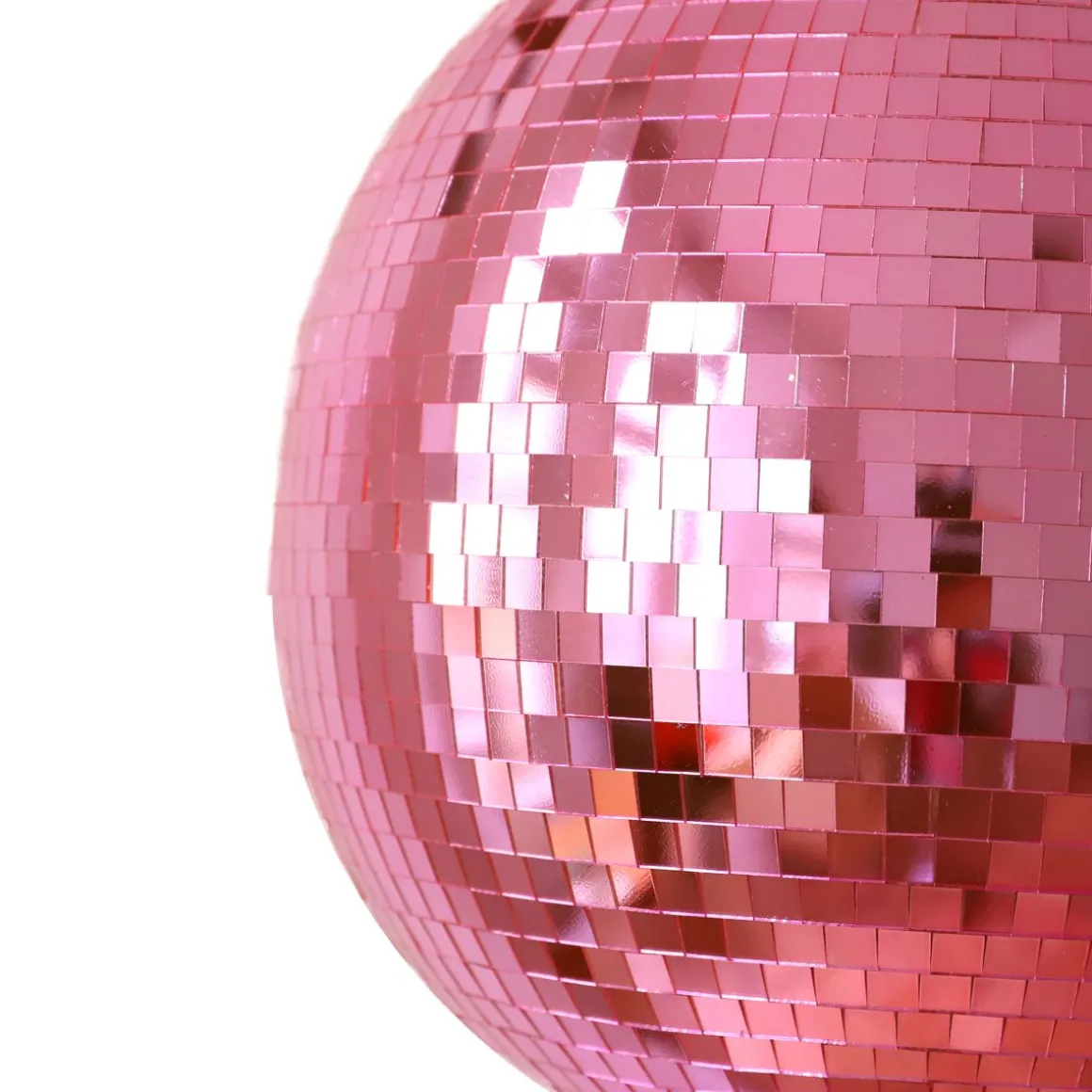 Boule à facettes disco rose 40 cm