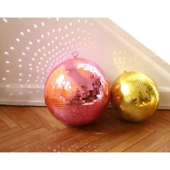 Boule à facettes dorée 30 cm